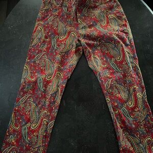 multi colored Strech material pants